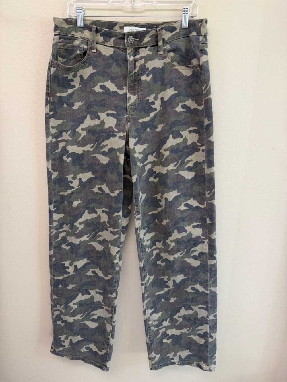Women’s Camo Wide Leg Jeans - Olive Camo